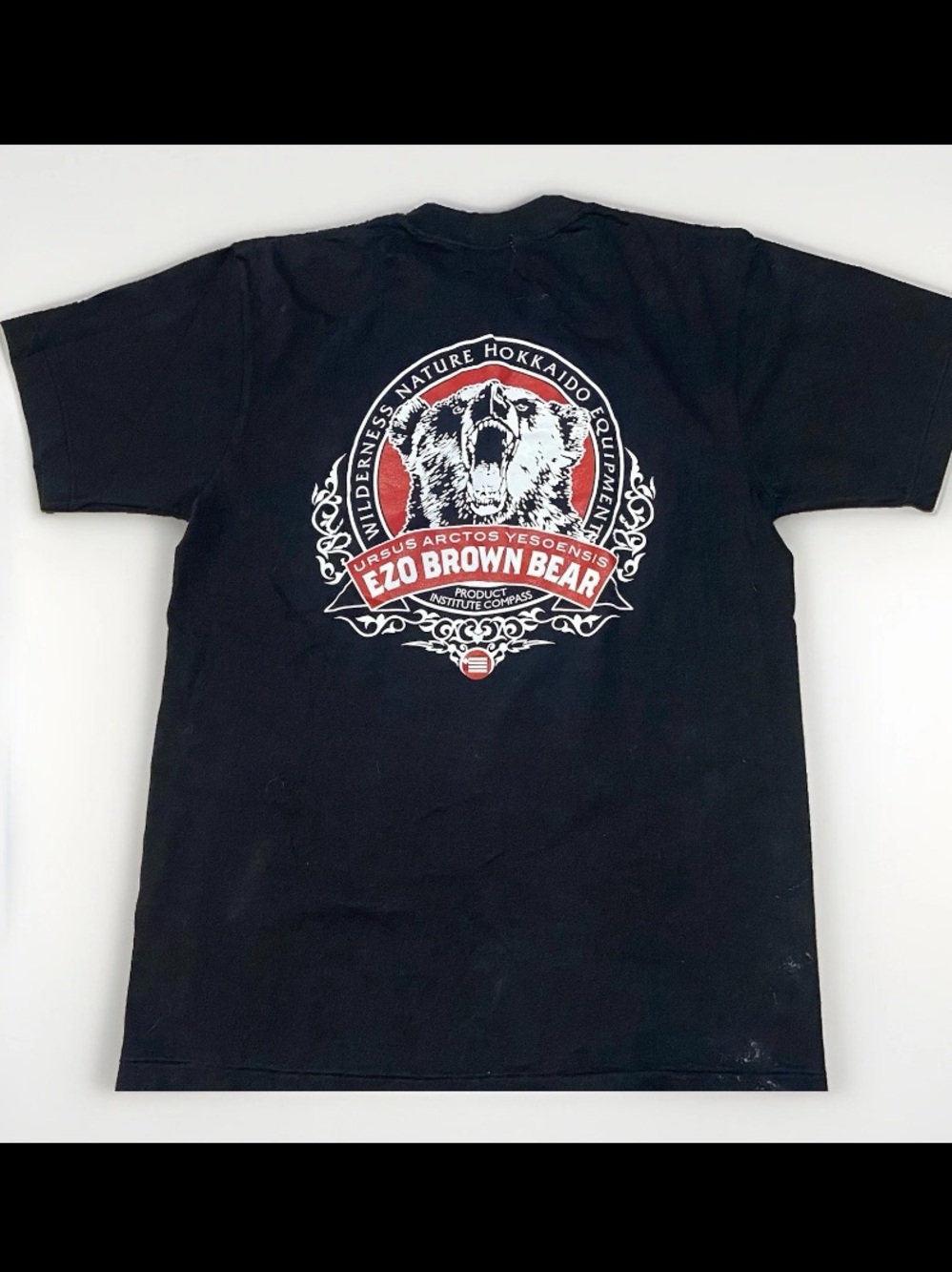 Vintage Compass Made In Japan Black T Shirt North Island Institute Men's M